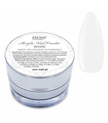 EM NAIL polvos acrílicos White 20 gr