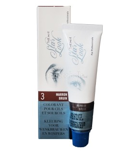 SIBEL STAR LOOK Tinte de Cejas y Pestañas Nº3 Marrón Profesional