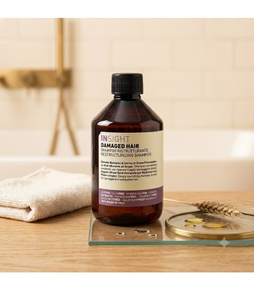 INSIGHT Champú restructurante 100 ml para cabello castigado y dañado, LIQUIDACIÓN ENVADE DE PLÁSTICO