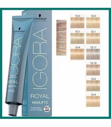 Schwarzkopf tinte Igora Royal Highlifts 60 ml 12.46 - rubio superaclarante beige marrón ENVAS ANTERIOR