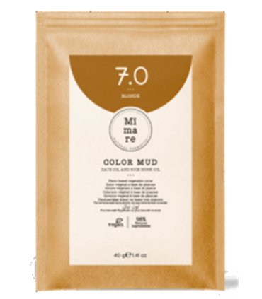 MIMARE Color Mud Rubio 7.0 coloración en barro +Champú primer monodosis de regalo.