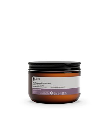 INSIGHT Máscara restructurante cabello dañado 400 ml cristal